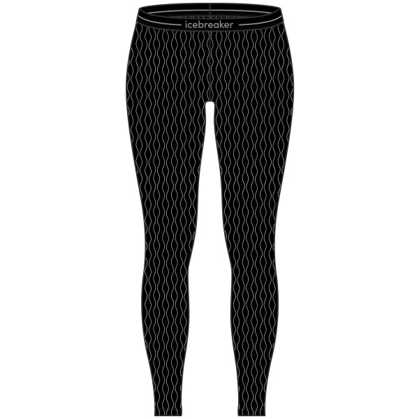 Ženske funkcionalne gaće Icebreaker W Mer 260 Vertex Leggings On-Piste crna/bijela Black/Snow/J