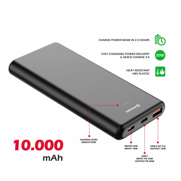 Power bank eksterne baterije Swissten Power Line 10000 mAh