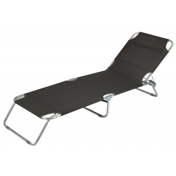 Ležaljka za plažu Bo-Camp Sun lounger with sunscreen crna