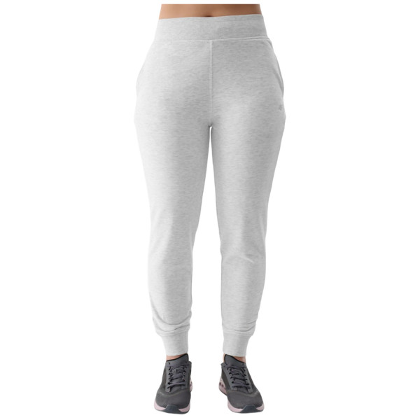 Ženske trenerke 4F Trousers Cas F606 svijetlo siva Cold Light Grey Melange