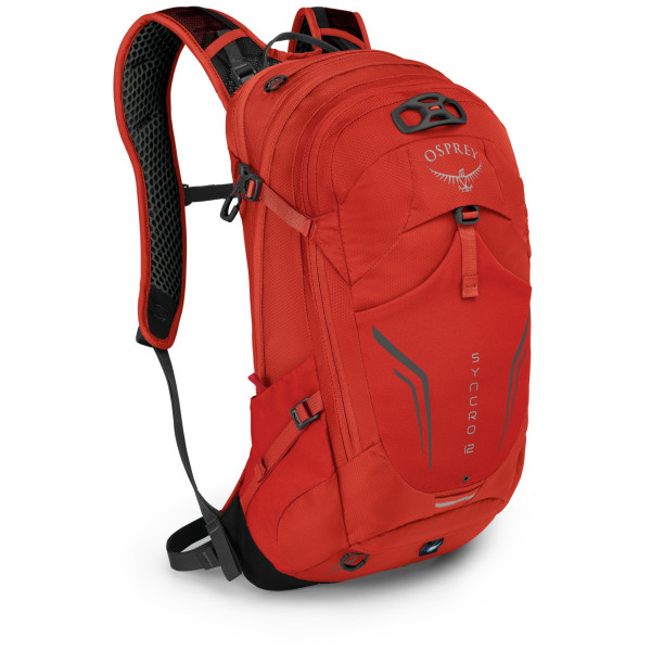 Muški biciklistički ruksak Osprey Syncro 12 II crvena FirebellyRed