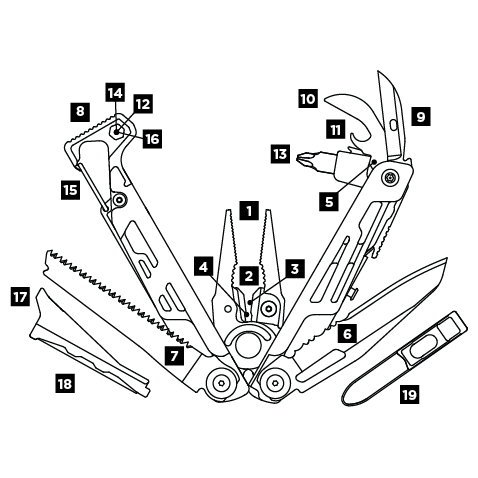 Multi-tool Leatherman Signal Black/Silver