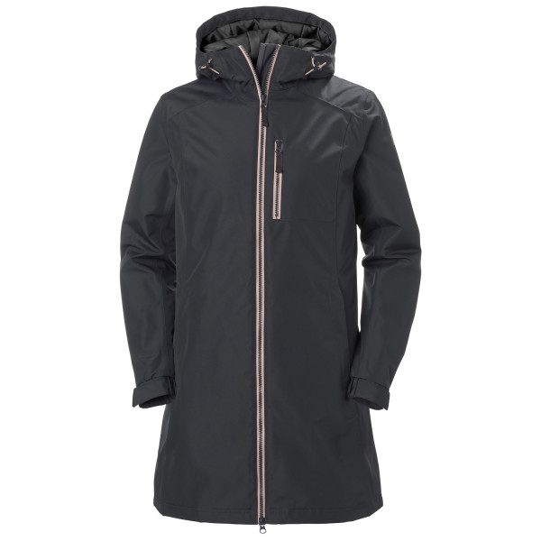 Ženska duga jakna Helly Hansen W Long Belfast Winter Jacket crna/ružičasta