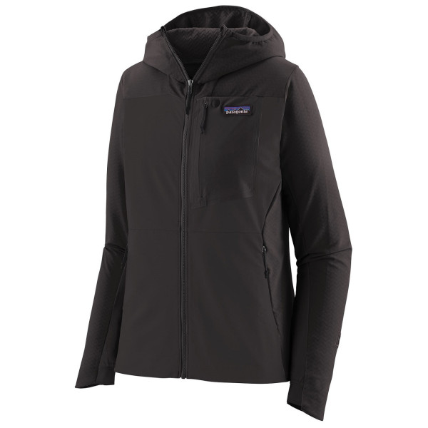 Ženska softshell jakna Patagonia R1 CrossStrata Hoody crna Black