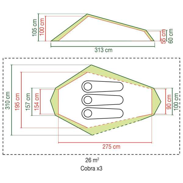 Šator Coleman Cobra 3