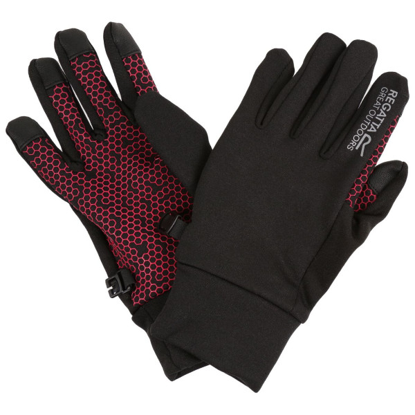 Dječje rukavice Regatta Grippy Gloves II crna/ružičasta Black/Pink Potion