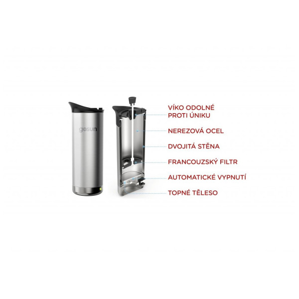 Termosica GoSun Brew 12V aparat za kavu French Press