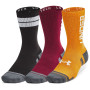 Set čarapa Under Armour Perf Tech Nov 3pk Crew mješavina boja red