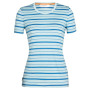 Ženska majica Icebreaker Women Wave SS Tee Stripe plava