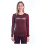 Ženska majica Sensor Merino Air Pt Hills dl.rukáv Tamno crvena