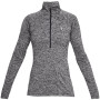 Ženska termo majica Under Armour Tech 1/2 Zip - Twist crna Black/Black/MetallicSilver