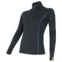 Ženska termo majica Sensor Merino Active crna Black