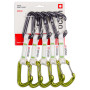 Pakiranje kompleta za penjanje Ocún Hawk Qd Wire Bio-Dyn-Ring 15 mm 10 cm 5-Pack zelena/siva