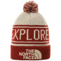 Kapa The North Face Retro Tnf Pom Beanie bijela/crvena BrickHouseRed/Flax