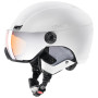 Skijaška kaciga Uvex HLMT 400 Visor style bijela WhiteMat