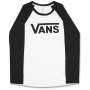 Ženska majica Vans Drop V Ls Raglan-B bijela/crna