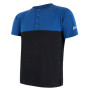 Muške funkcionalne majice Sensor Merino Air PT gumbi crna/plava Blue/Black