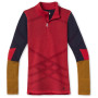 Ženska termo majica Smartwool W Intraknit Merino 200 Colorblock 1/4 Zip crvena pomegranate