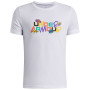Dječja funkcionalna majica Under Armour UA B Patch Pack Wm SS White bijela/crna White / / Black
