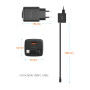 Adapter Swissten SlideCharge Gan 30W, 1X USB-A 18W