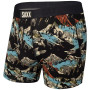 Bokserice Saxx Ultra Boxer Brief Fly crna/bež BlackMountainscape