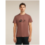 Muške funkcionalne majice Icebreaker Merino Blend Core SS Tee Canoe Companions cigla CAROB