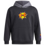 Dječja dukserica Under Armour UA B Rival FLC Graphics Hd Anthracite siva Anthracite / Titan Gray / Outrageous Orange