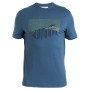 Muška majica Icebreaker Men Merino 150 Tech Lite III SS Tee Pinnacle Grid plava Dawn