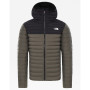 Muška jakna The North Face Stretch Down Hoodie siva NewTaupeGreen/TnfBlack