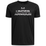 Dječja majica Under Armour Tech Split Wordmark SS Black crna Black