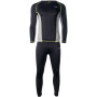 Muško termo rublje Hi-Tec Kamo set crna/siva Black/FrostGray/LimePunch