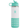 Dječja flašica  Hydro Flask Kids Wide Mouth 20 oz Straw Lid/Boot tirkizna Iceland