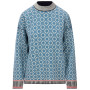 Ženski džemer Dale of Norway Langøy Fem Sweater plava/bijela Arctic Blue Offwhite