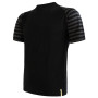 Muške funkcionalne majice Sensor Merino Air kr. rukav crna/siva Black/TmHeStripes