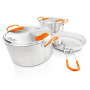 Set posuđa GSI Outdoors Glacier Stainless Base Camper Medium srebrena silver