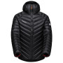 Muška pernata jakna Mammut Broad Peak IN Hooded Jacket Men crna/crvena