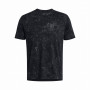 Muške funkcionalne majice Under Armour Rush Energy Print SS crna Black/Black