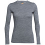 Ženska majica Icebreaker Women's 200 Oasis Long Sleeve siva GritstoneHthr