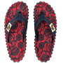 Japanke Gumbies Islander Flip-Flops - Red & Blue Rose
