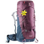 Ženski ruksak Deuter Aircontact 50+10 SL (2020) boja vina BlackberryNavy