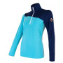 Ženska termo majica Sensor Merino Extreme zip plava TmModrá/Blue