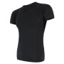 Muške funkcionalne majice Sensor Merino Air kr.r. crna Black