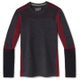 Muške funkcionalne majice Smartwool M Intraknit Merino 200 Colorblock Crew siva/crvena CharcoalHeather