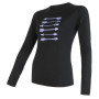 Ženska majica Sensor Merino Wool PT dugi rukav crna Black