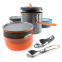 Set posuđa GSI Outdoors Halulite Dualist narančasta/siva