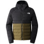 Muška jakna The North Face M Belleview Stretch Down Hoodie crna/zelena