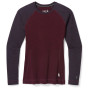Ženska termo majica Smartwool W Classic Thermal Merino BL Pattern CB boja vina