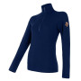 Ženska termo majica Sensor Merino Extreme zip tamno plava