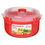 Zdjela s poklopcem Sistema Round Microwave crvena