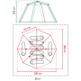 Veliki obiteljski šator Coleman Cortes Octagon 8 Blue